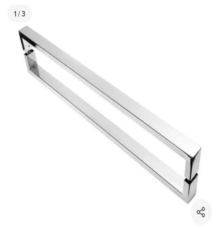 03 - Puxador tubo 40x20 - 1886 - Puxadores em inox
