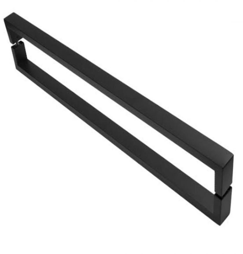 03 - Puxador tubo 40x20 (PRETO) - 1886 - preto - Puxadores em inox