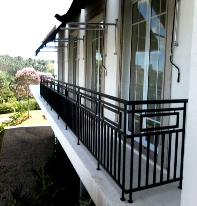 Guarda-corpo estilo industrial com pintura Eletrostática - Feito sob medida para você - Guarda-corpo e Corrimão