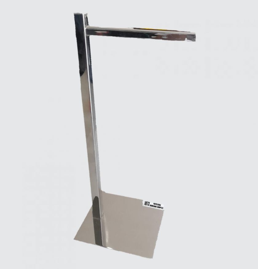Porta toalhas bancada simples 30cm Inox - 1873 - Acessórios para Banheiro