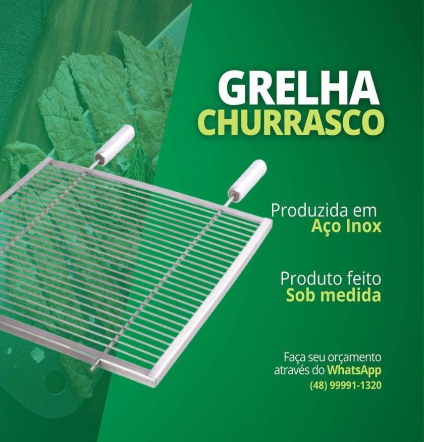 Grelha para Churrasco INOX 304 - 2000 - Móveis em Ferro