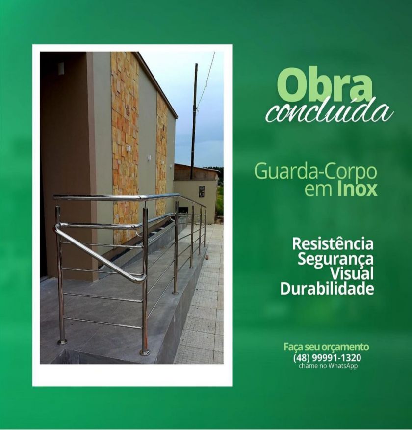 Guarda Corpo em INOX - Sob Medida ( Obra Concluída ) - Guarda-corpo e Corrimão