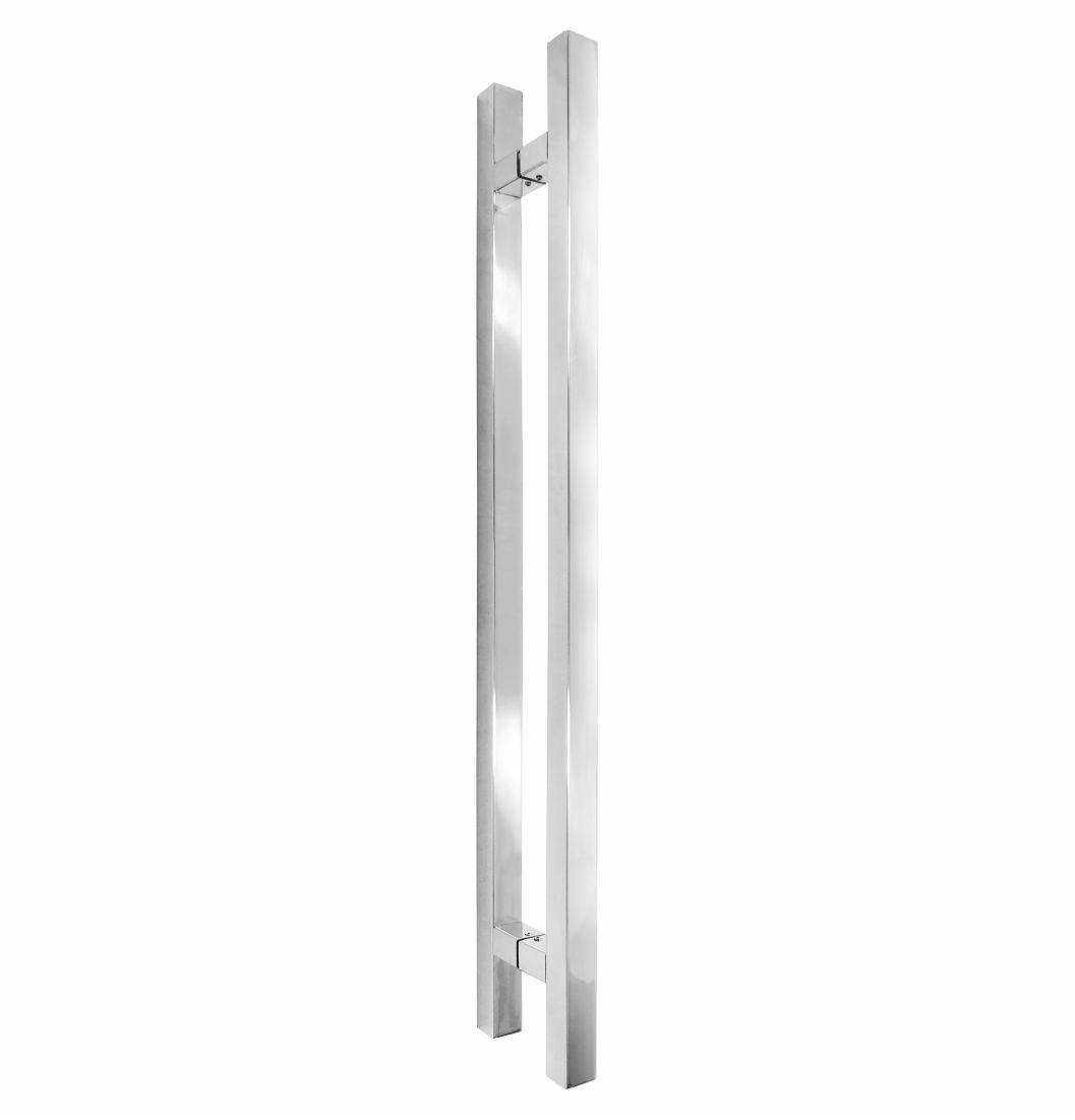 Puxador H Quadrado Inox 25 x 25 - 1852 - Puxadores em inox