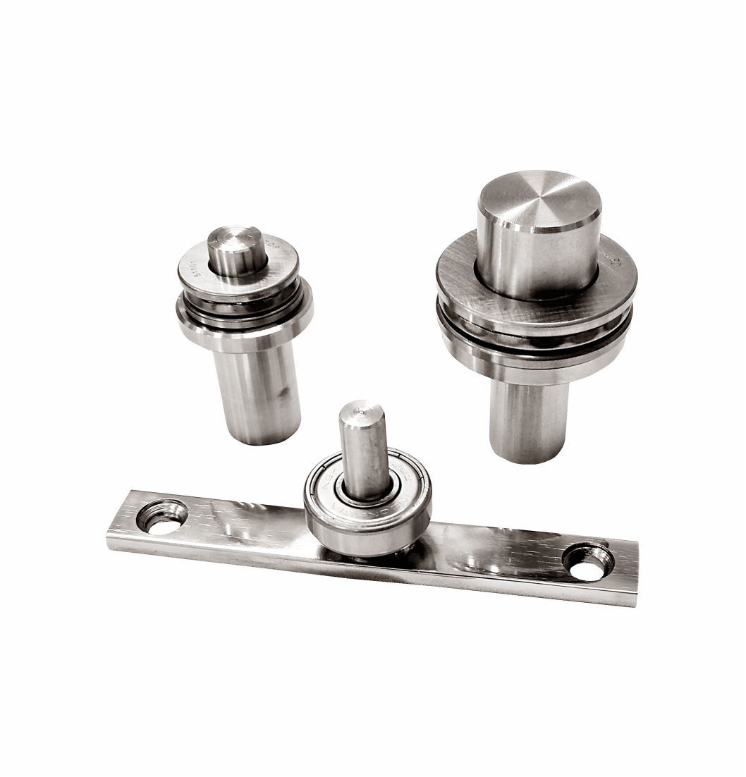 Pivô Para Porta Giratória Inox - Superior e Inferior - 1827 - Dobradiças