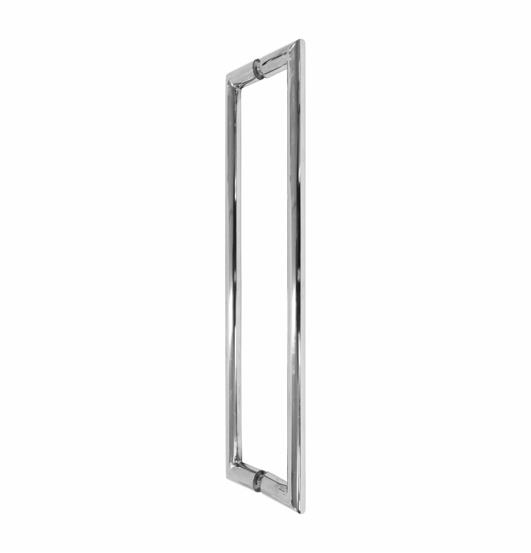 Puxador H Tubular Quadrado em Inox 1" - 1861 - Puxadores em inox