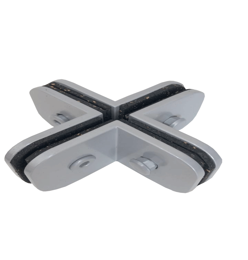 Suporte Para União de 4 Vidros Perpendiculares Entre Si - 1323 - Ferragens para vidro temperado