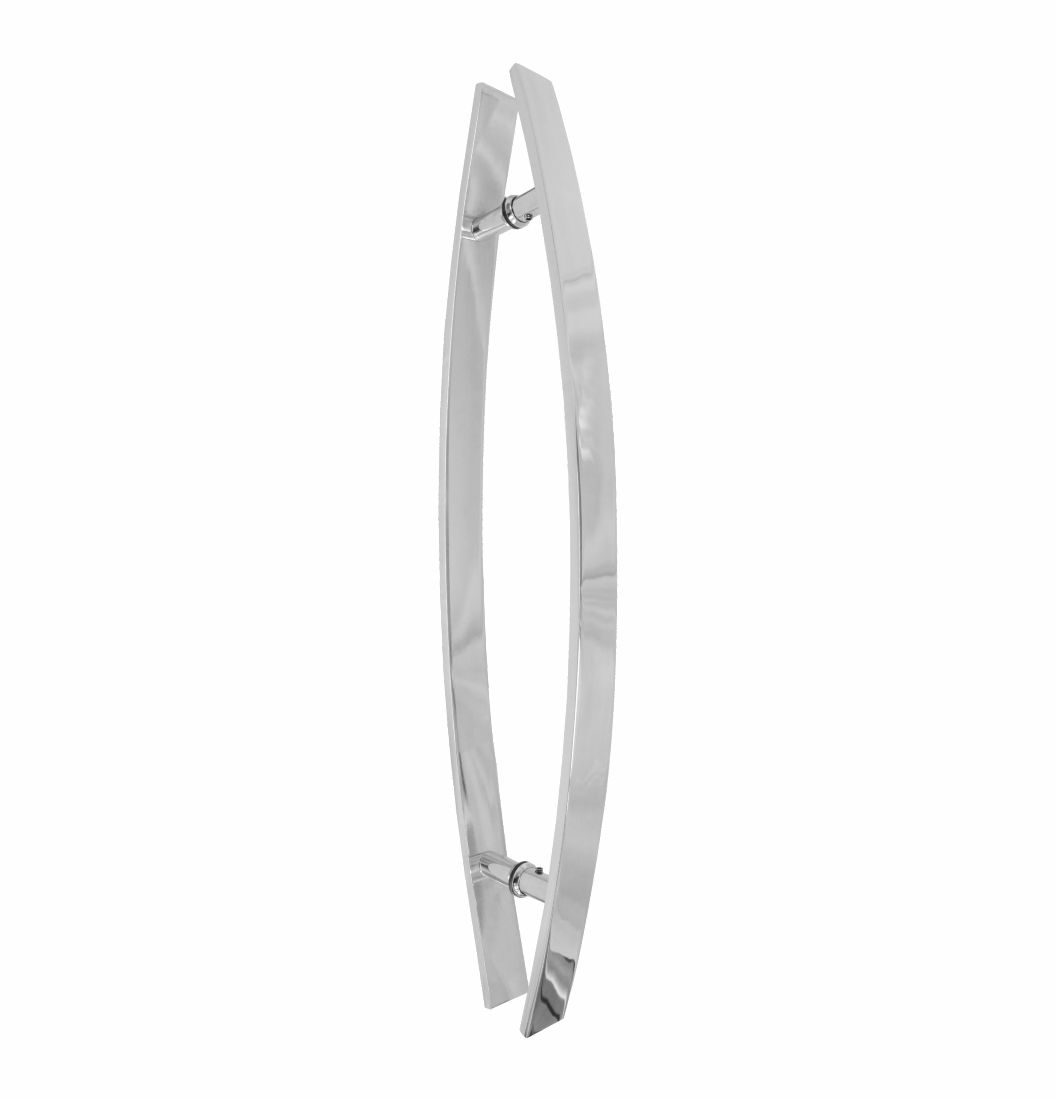 Puxador H Barra Chata Curvo Alumínio 1" ½ x 3/8 - 1675 - Puxadores de alumínio